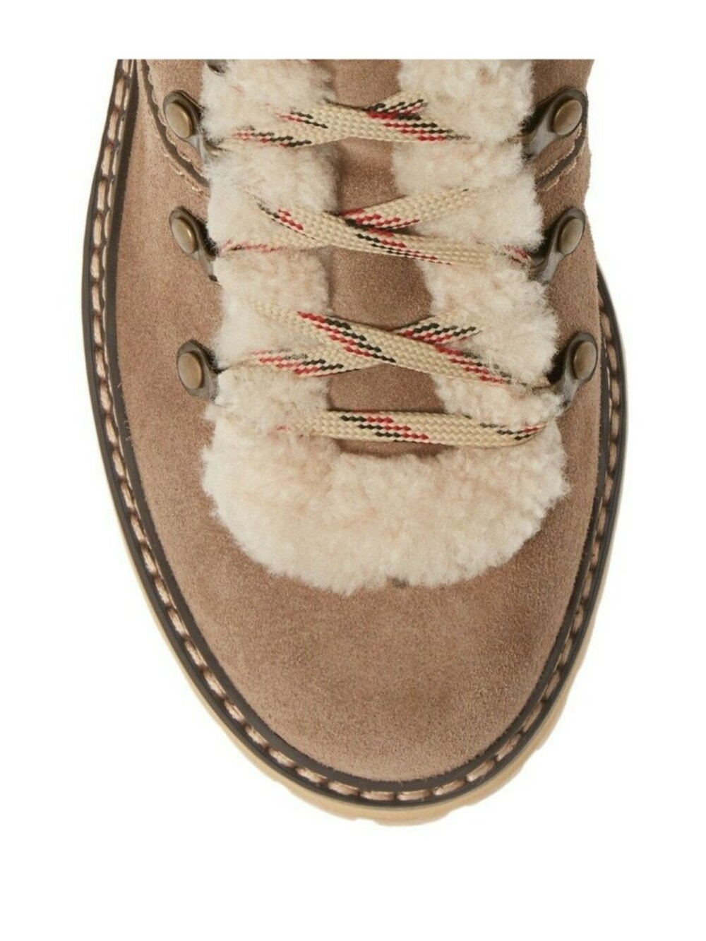 See by Chloe Eileen Women's Suede & Sheepskin Ankle Boot in Taupe Size 36 / US 6 - Picture 5 of 6
